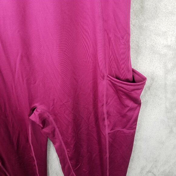 Womens Raspberry Rose J. Dow Fitness Bodysuit Workout Polyester Stretch Size XXL - Picture 2 of 9